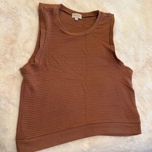 Brixton Brown Knit Muscle Tee
